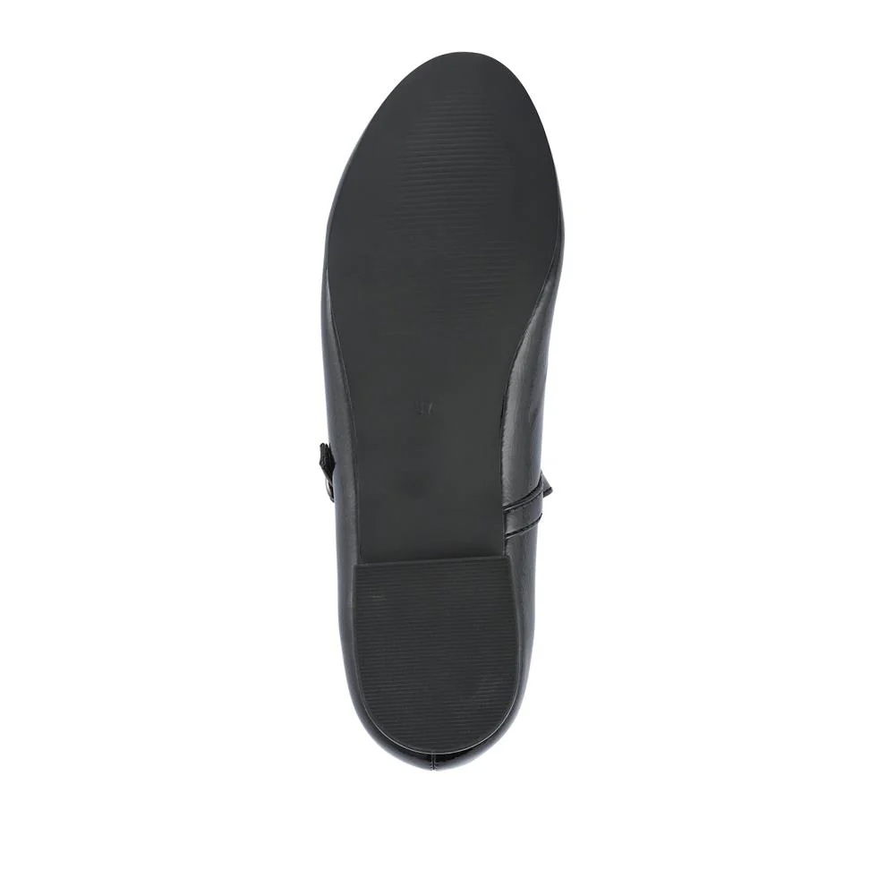 Buckle Fastening Mary Jane Ballet Pumps - WBINS42061 / 327 844 - Black Patent - Image 5