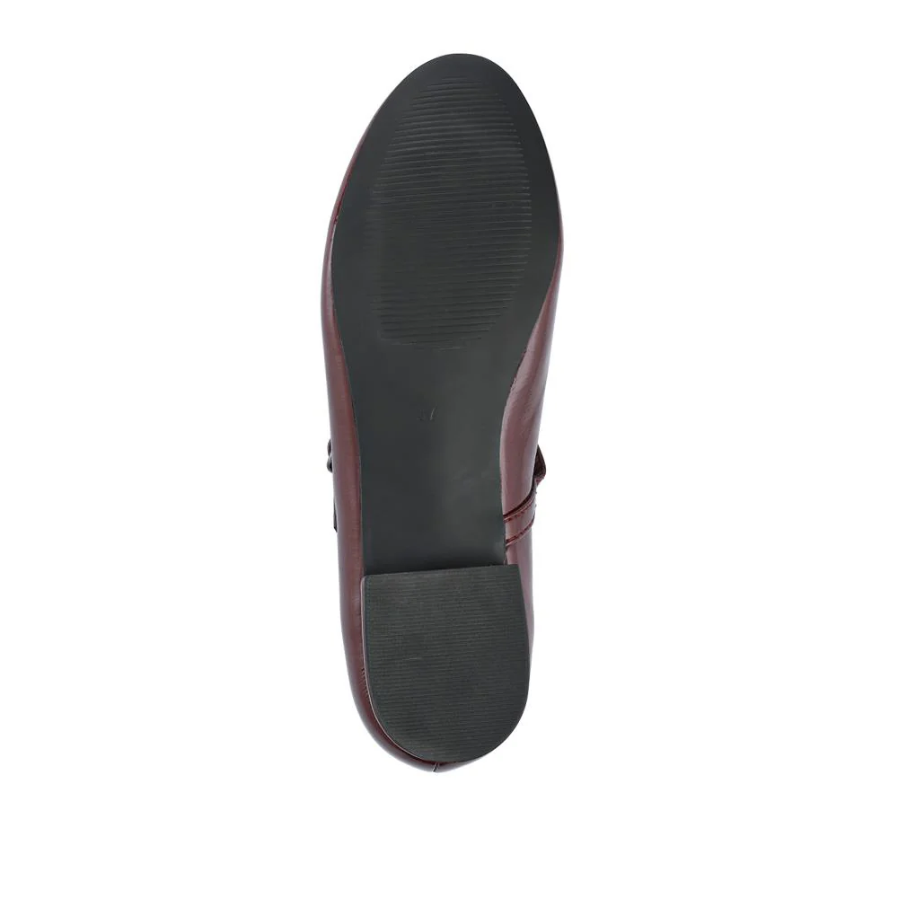 Buckle Fastening Mary Jane Ballet Pumps - WBINS42061 / 327 844 - Burgundy Patent - Image 5