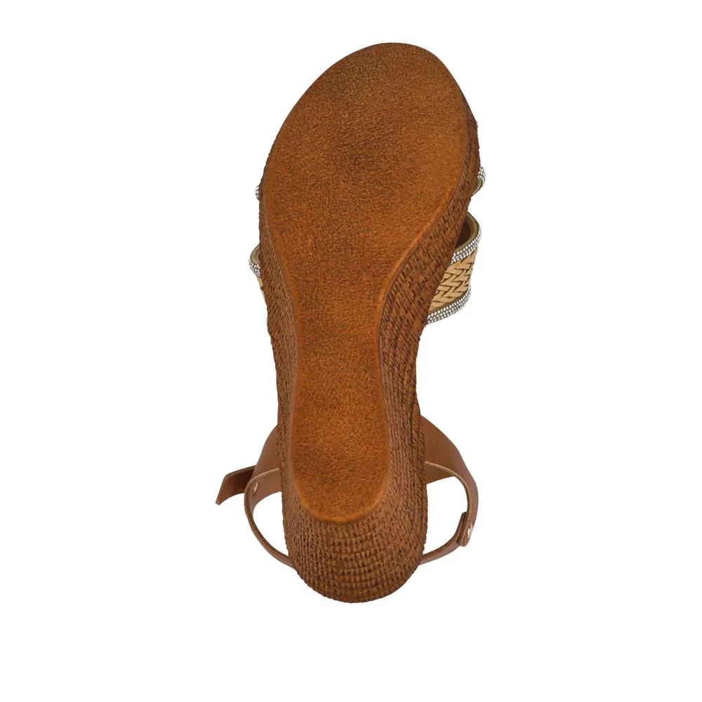Buckle-Fastening Wedge Espadrilles - CLUBS41000 / 326 850 - Beige - Image 6