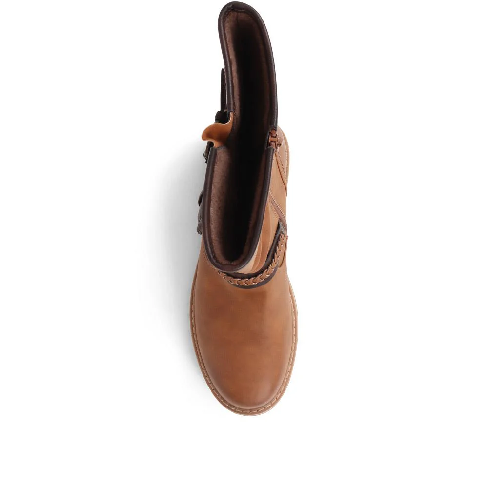 Buckle Mid Calf Boots - TELOO38009 / 324 493 - Tan - Image 5