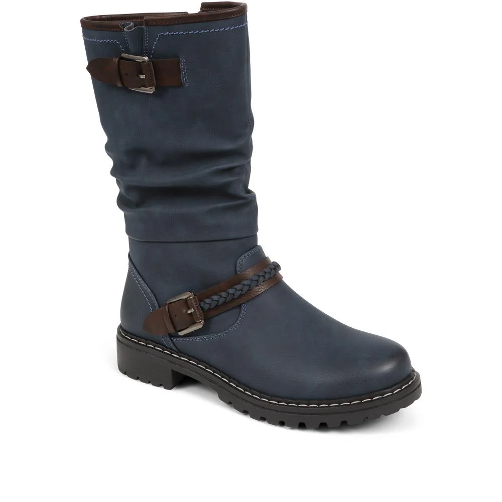 Buckle Mid Calf Boots - TELOO38009 / 324 493 - Image 3
