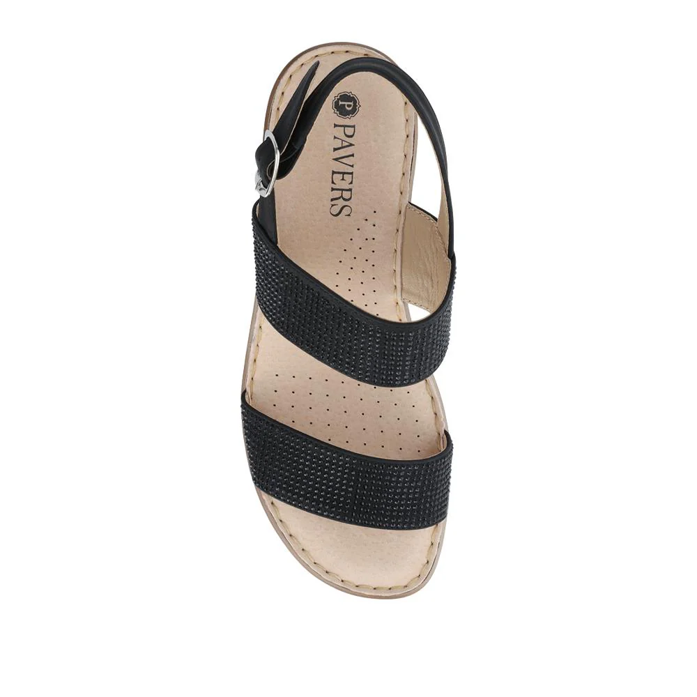 Buckle-Up Wedge Sandals - BAIZH41031 / 327 300 - Black - Image 6
