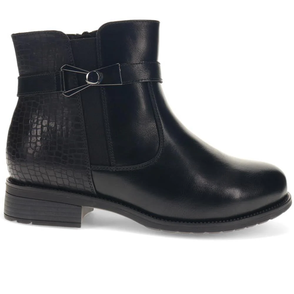 Extra-Wide Buckled Ankle Boots - BEVERLY / 326 121 - Black - Image 2
