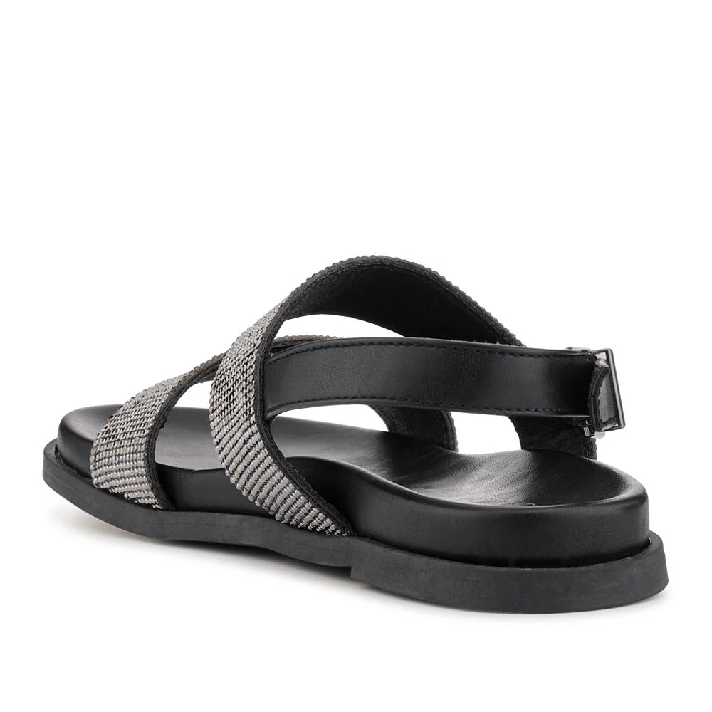 Buckled Slingback Sandals - PLAN41011 / 327 142 - Black - Image 3
