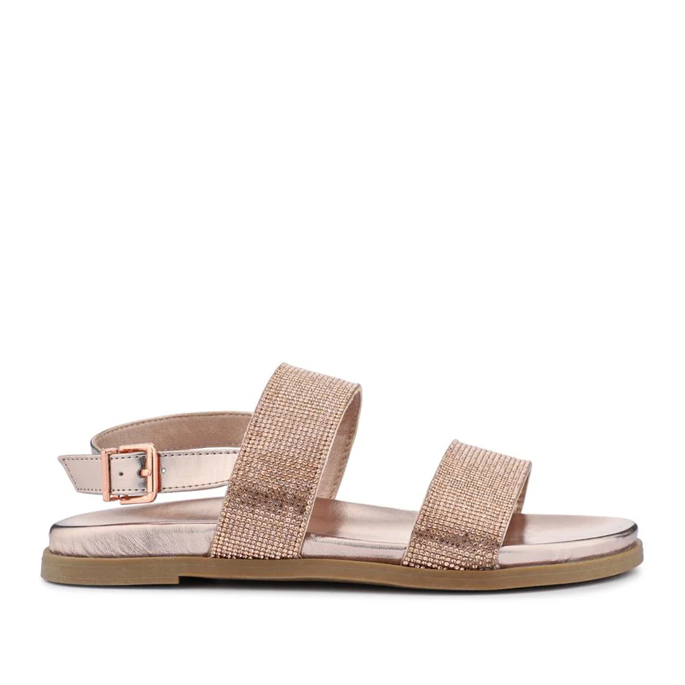 Buckled Slingback Sandals - PLAN41011 / 327 142 - Rose Gold - Image 2