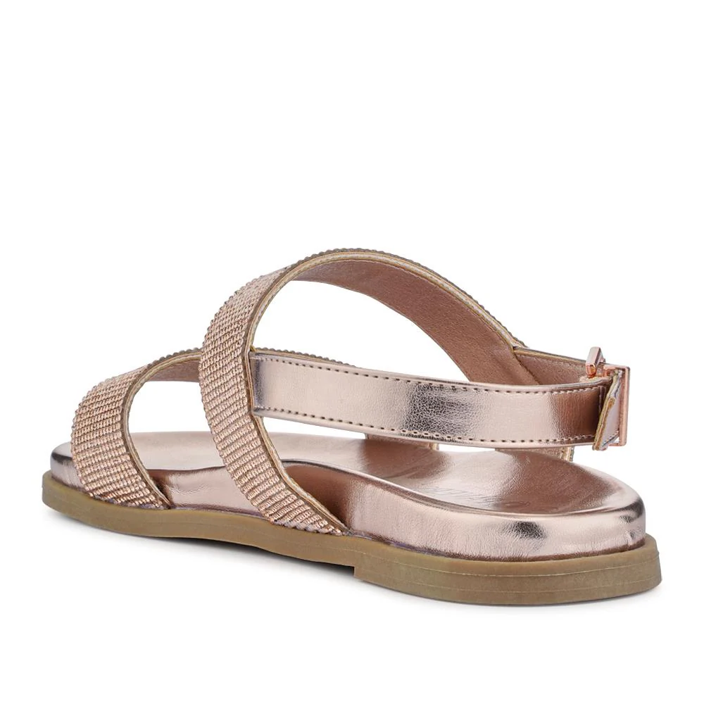 Buckled Slingback Sandals - PLAN41011 / 327 142 - Rose Gold - Image 3
