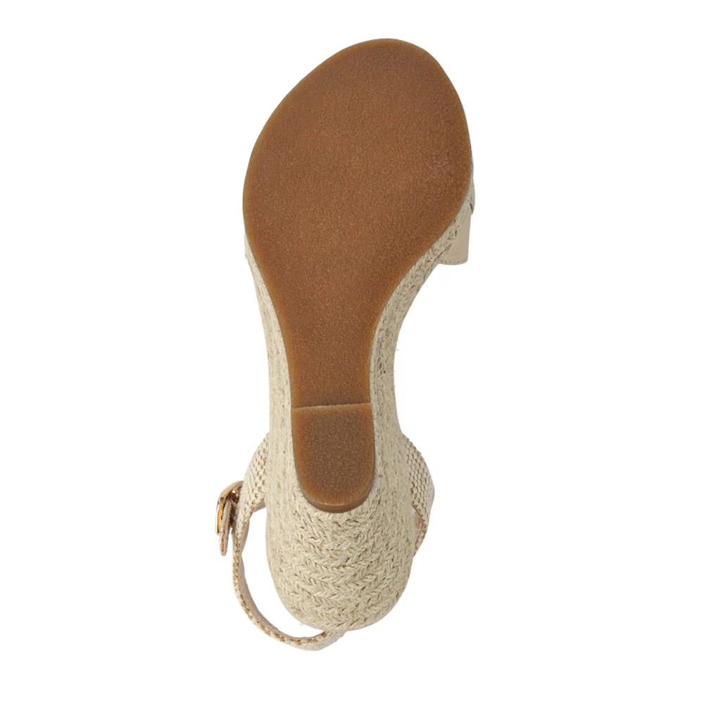 Buckled Wedge-Heel Espadrilles - WBINS41049 / 327 270 - Gold - Image 6