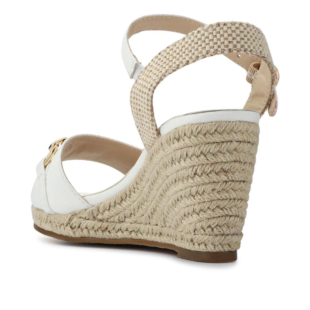 Buckled Wedge-Heel Espadrilles - WBINS41049 / 327 270 - White - Image 3