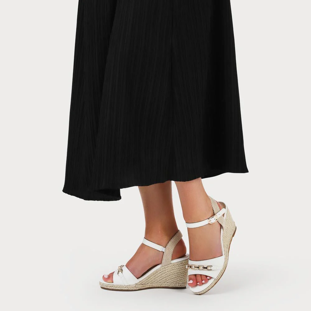 Buckled Wedge-Heel Espadrilles - WBINS41049 / 327 270 - White - Image 5
