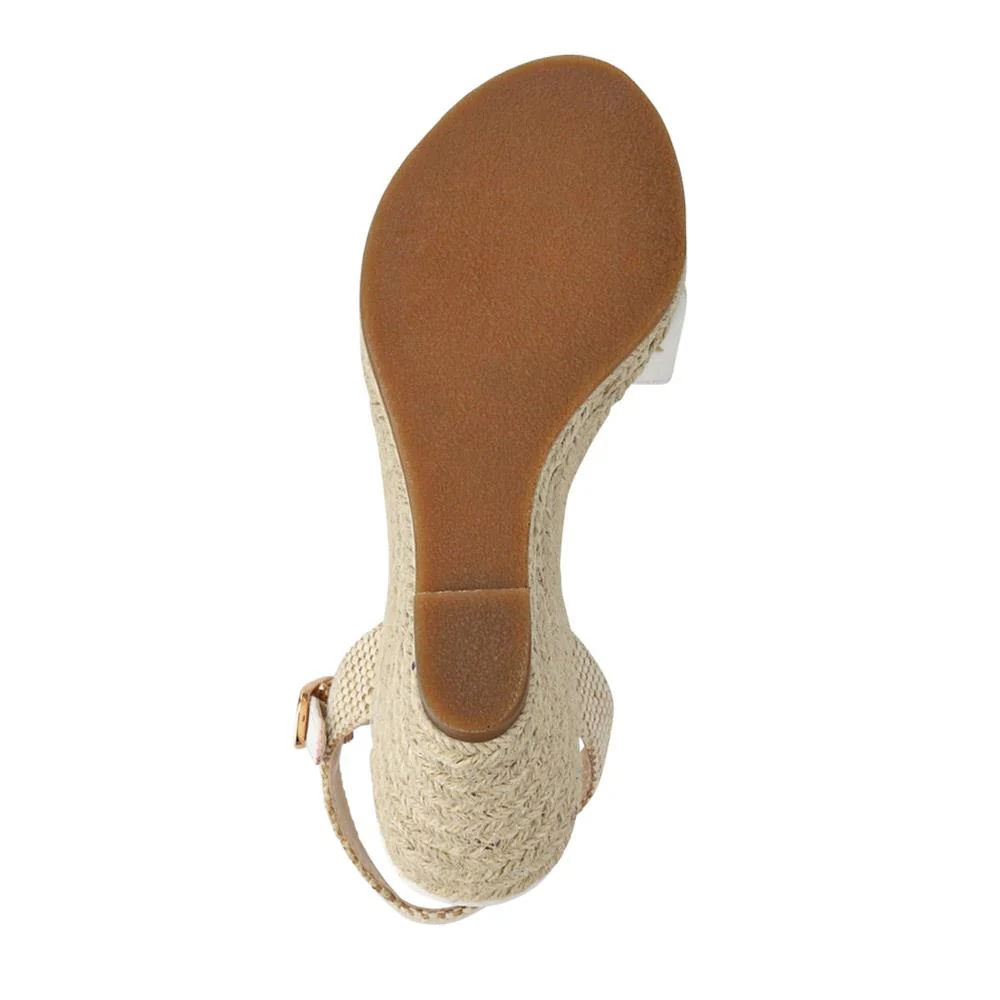 Buckled Wedge-Heel Espadrilles - WBINS41049 / 327 270 - White - Image 6