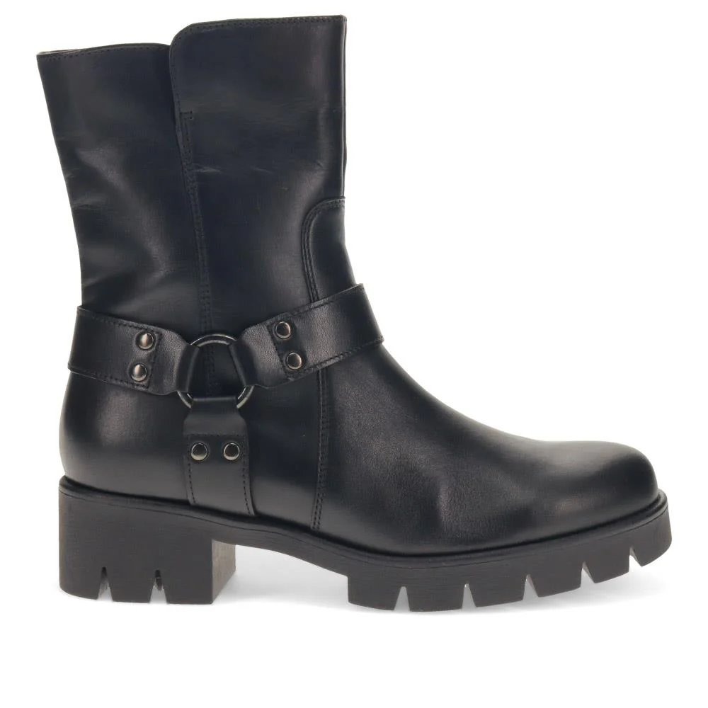 Buford Chunky Leather Ankle Boots  - GAB40508 / 325 882 - Black - Image 2