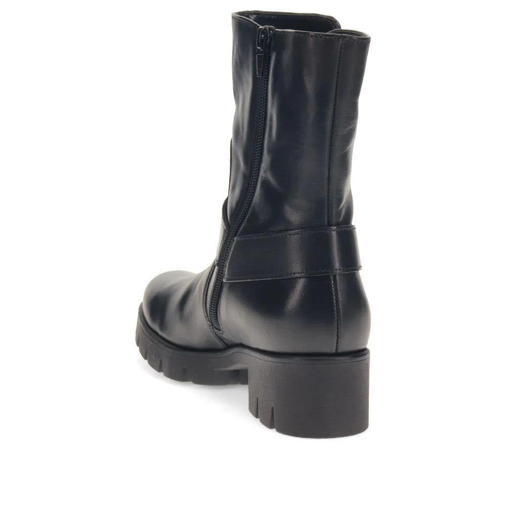 Buford Chunky Leather Ankle Boots  - GAB40508 / 325 882 - Black - Image 3