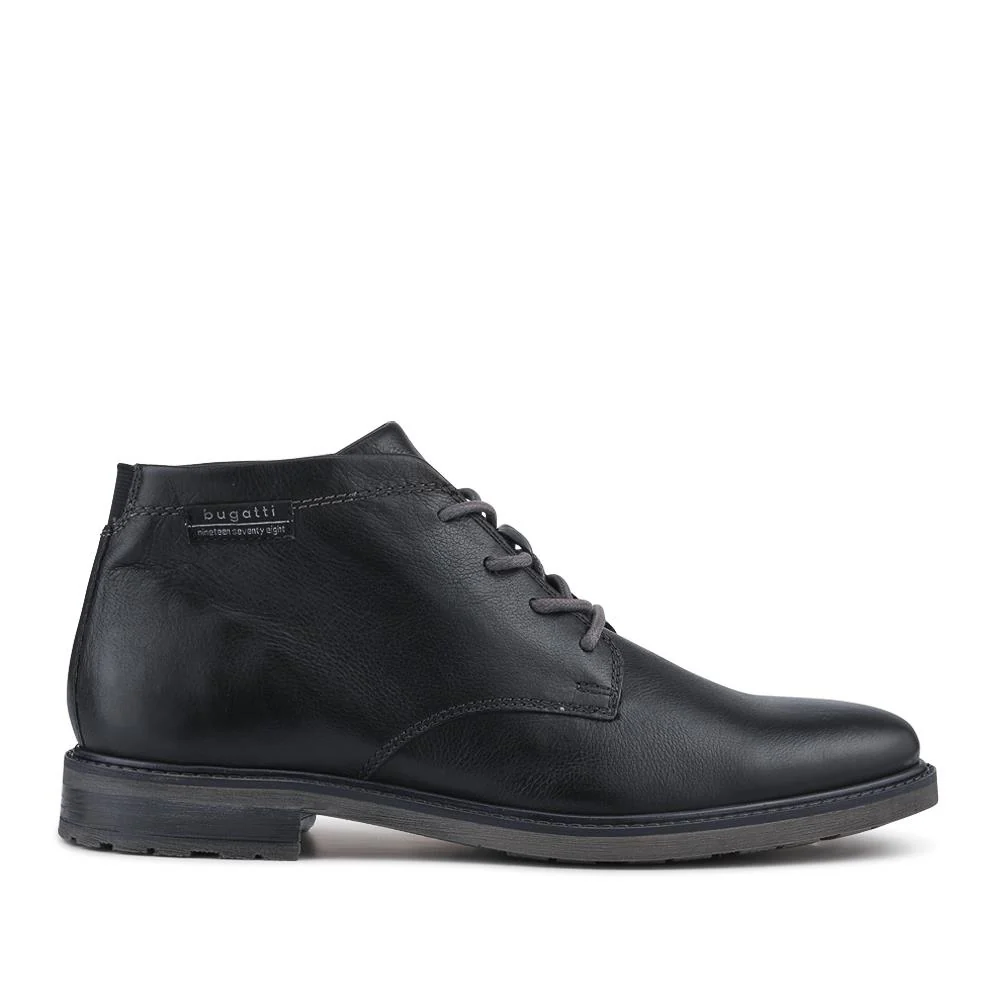 Bugatti Casual Lace-Up Leather Boots - BUG42505 / 327 675 - Black - Image 2