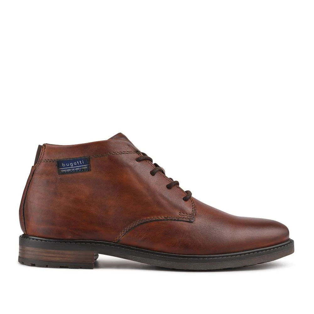 Bugatti Casual Lace-Up Leather Boots - BUG42505 / 327 675 - Cognac - Image 2
