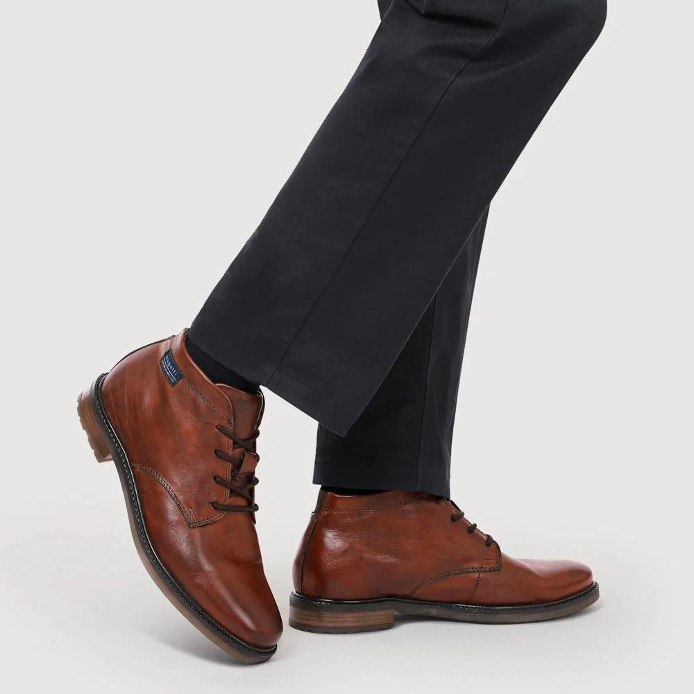 Bugatti Casual Lace-Up Leather Boots - BUG42505 / 327 675 - Cognac - Image 5