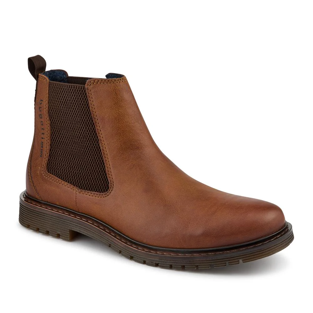 Bugatti Leather Chelsea Boots - BUG42507 / 327 677 - Brown