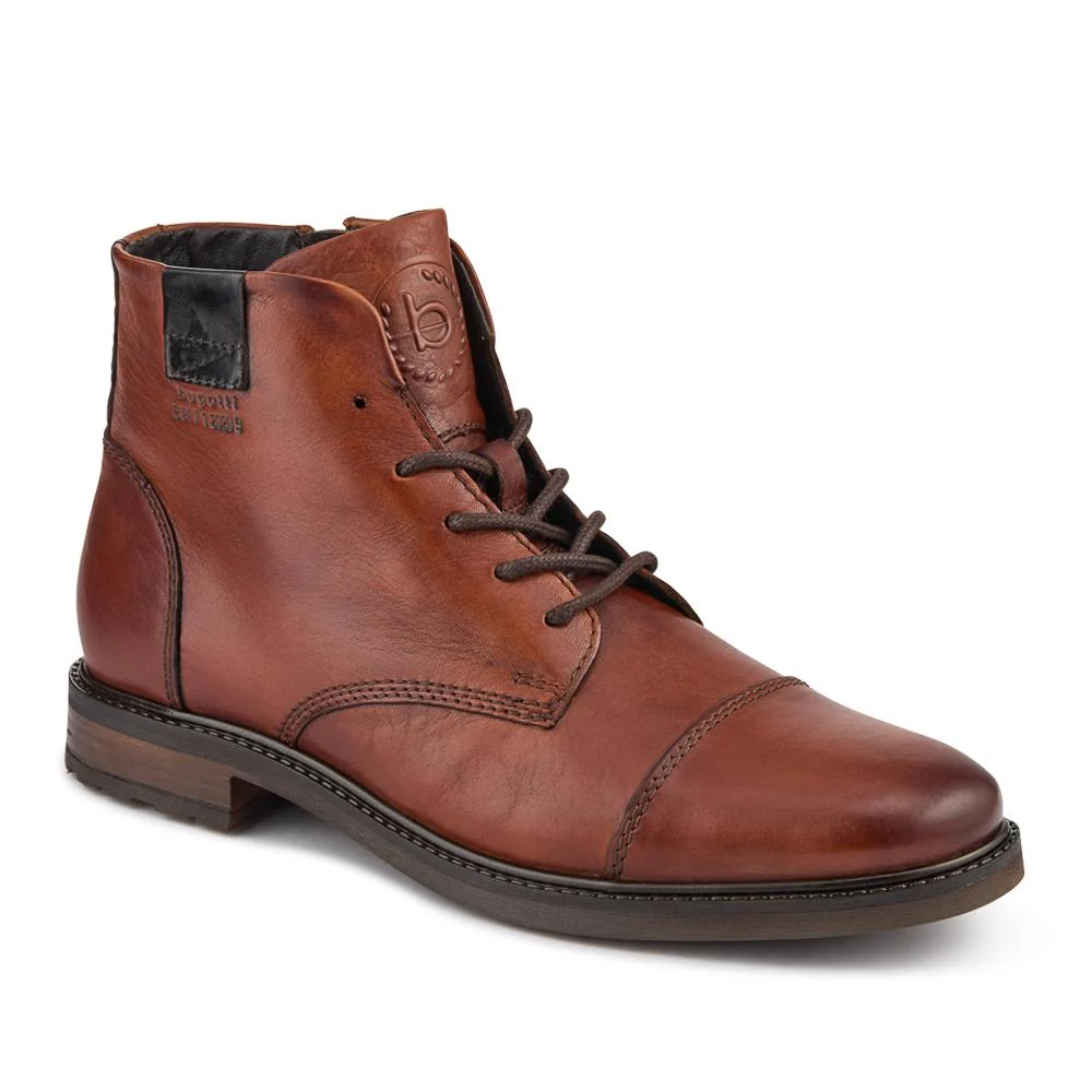 Bugatti Leather Lace-Up Boots - BUG42504 / 327 674 - Cognac