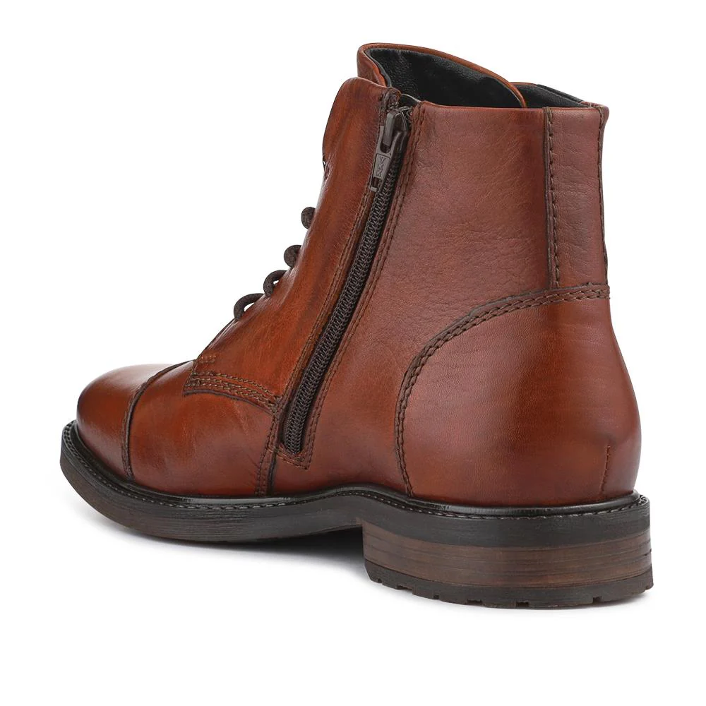 Bugatti Leather Lace-Up Boots - BUG42504 / 327 674 - Cognac - Image 3