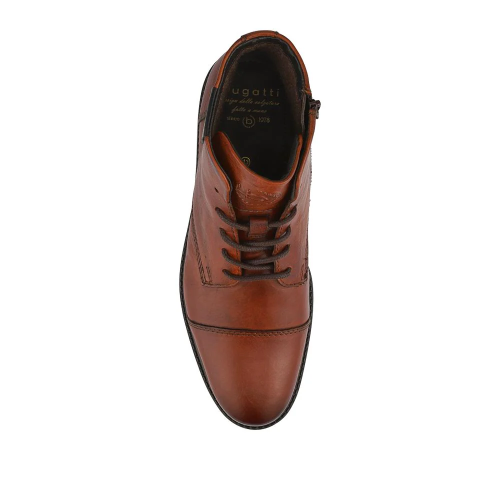 Bugatti Leather Lace-Up Boots - BUG42504 / 327 674 - Cognac - Image 4