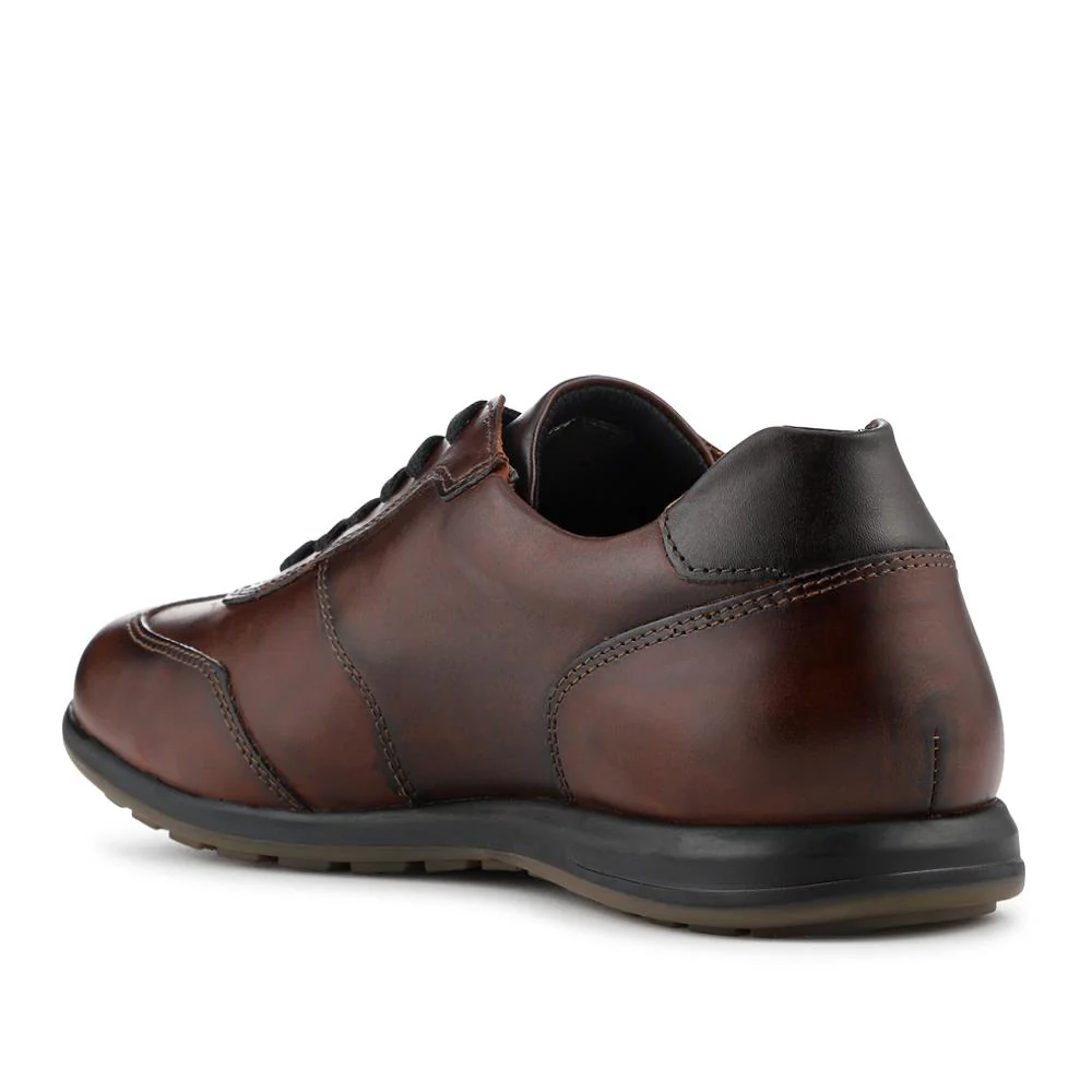Bugatti Leather Lace Up Trainers - BUG42509 / 328 319 - Cognac - Image 4
