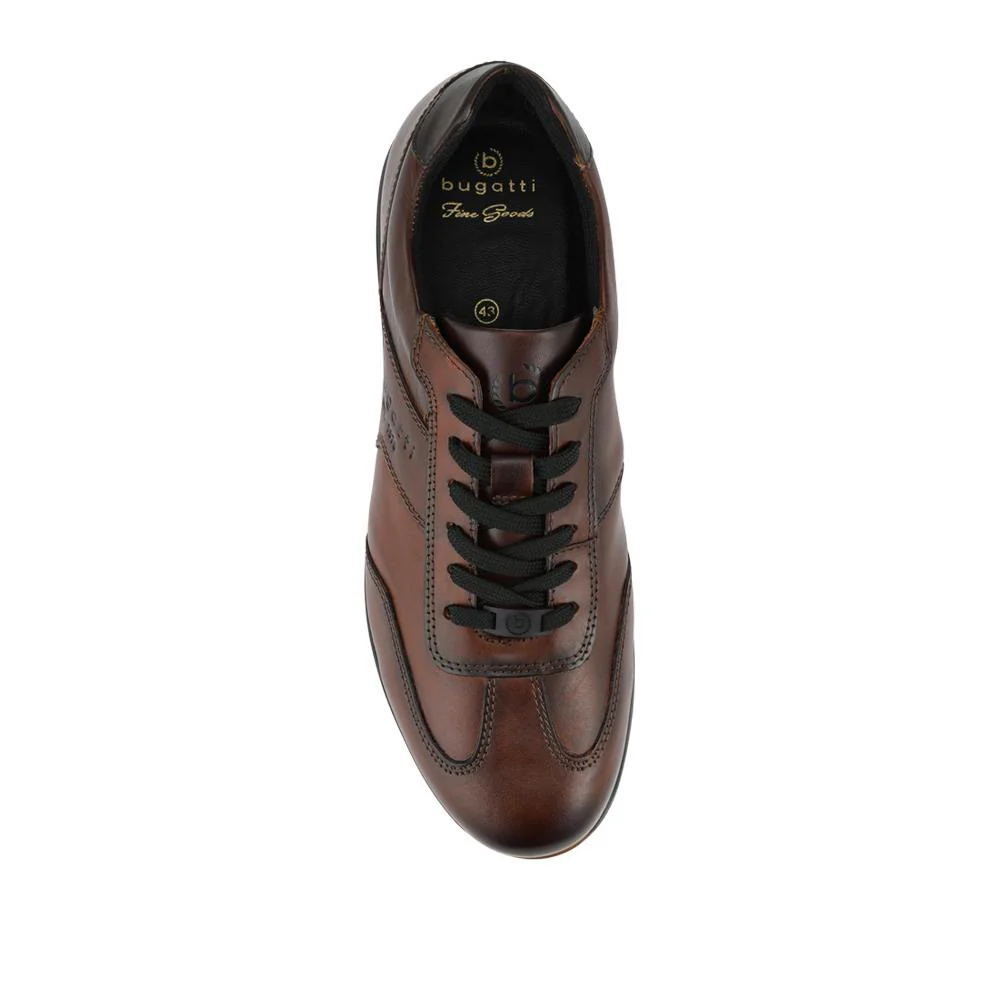 Bugatti Leather Lace Up Trainers - BUG42509 / 328 319 - Cognac - Image 5