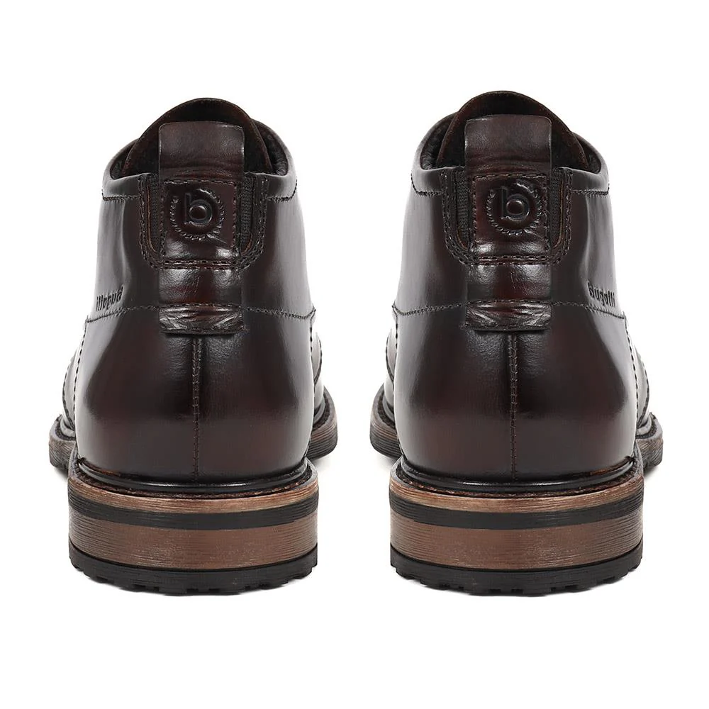 Bugatti Leather Lace Up Shoes - BUG38516 / 324 450 - Dark Brown - Image 3