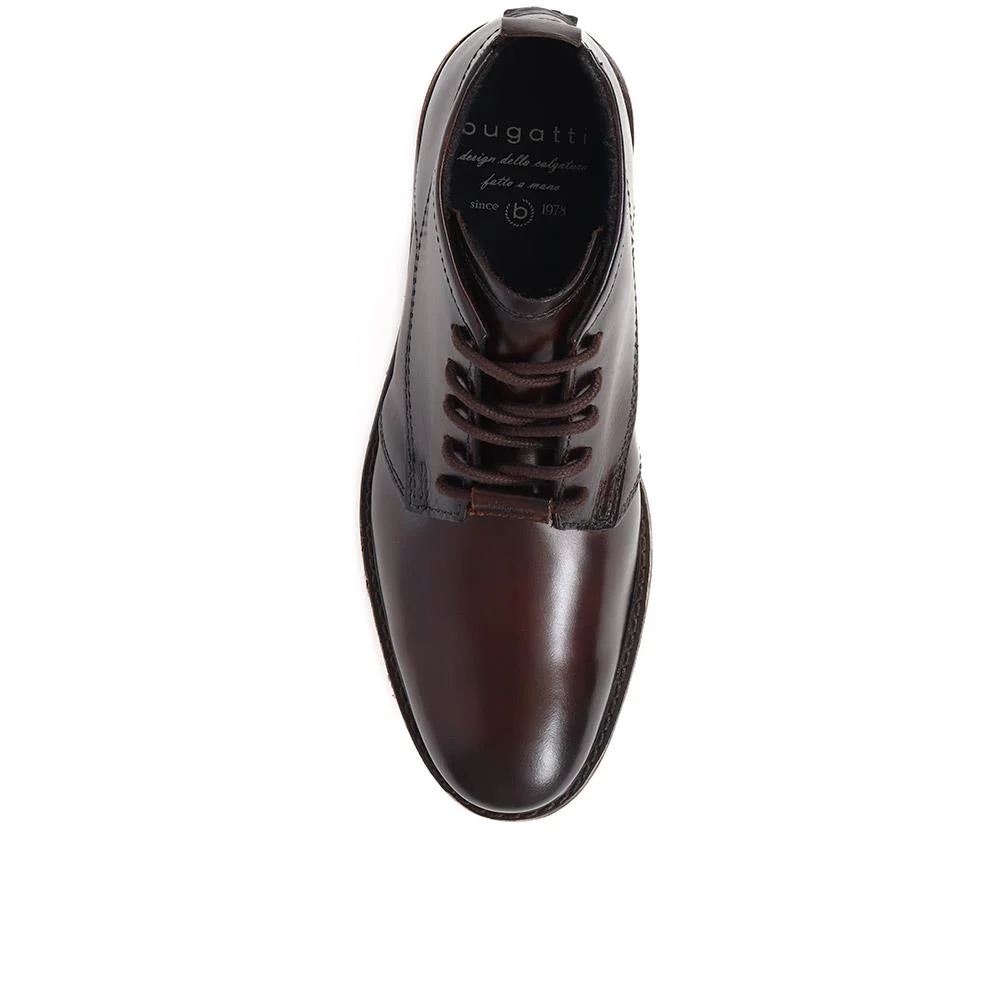 Bugatti Leather Lace Up Shoes - BUG38516 / 324 450 - Dark Brown - Image 5