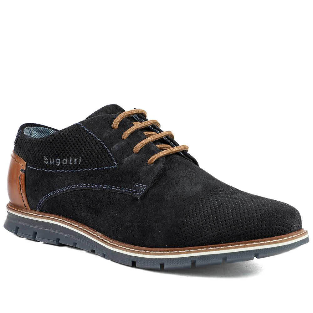 Bugatti Leather Lace Up Shoes - BUG43513 / 329 256 - Navy