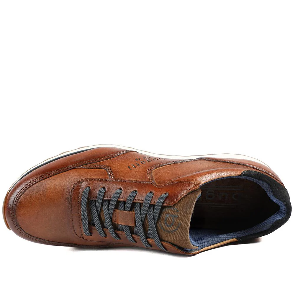 Bugatti Leather Lace Up Trainers - BUG43511 / 328 753 - Cognac - Image 5
