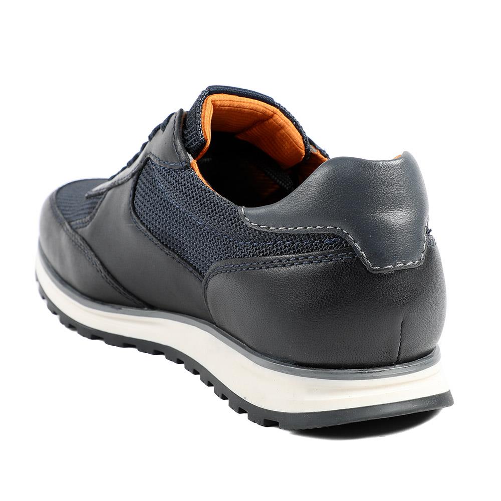Bugatti Leather Lace Up Trainers - BUG43511 / 328 753 - Navy - Image 4