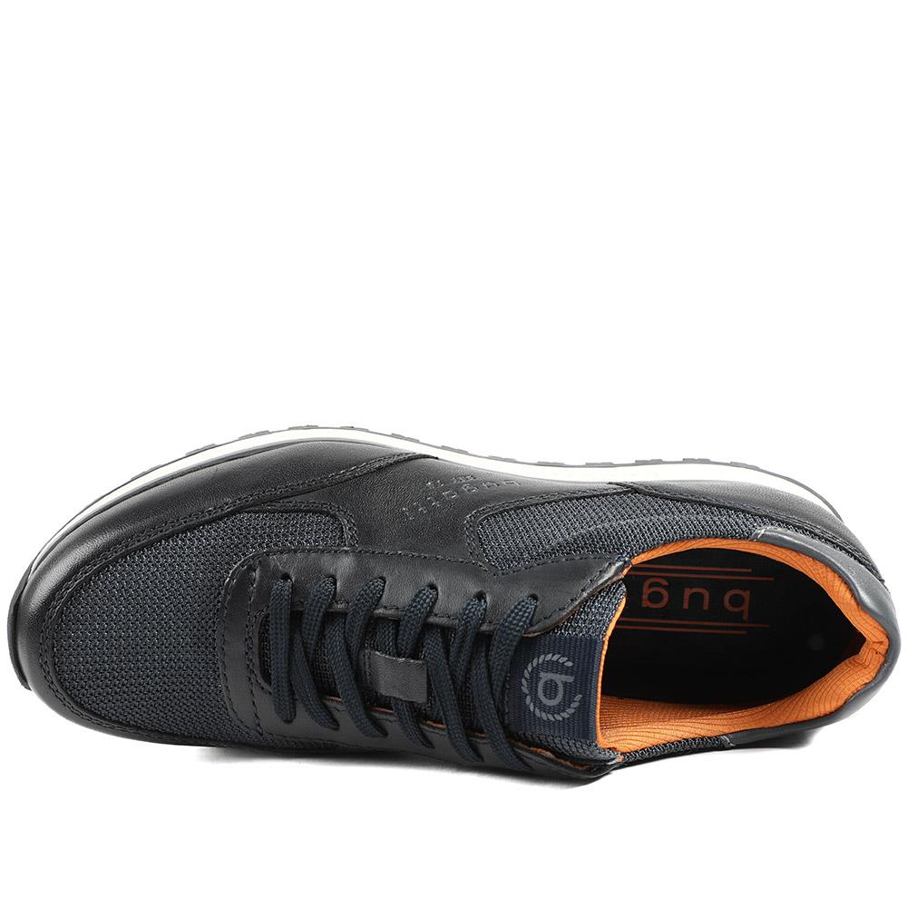 Bugatti Leather Lace Up Trainers - BUG43511 / 328 753 - Navy - Image 5
