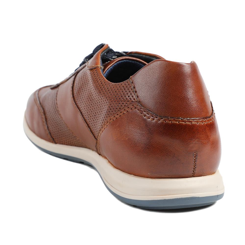 Bugatti Leather Lace Up Trainers - BUG43515 / 329 257 - Cognac - Image 4