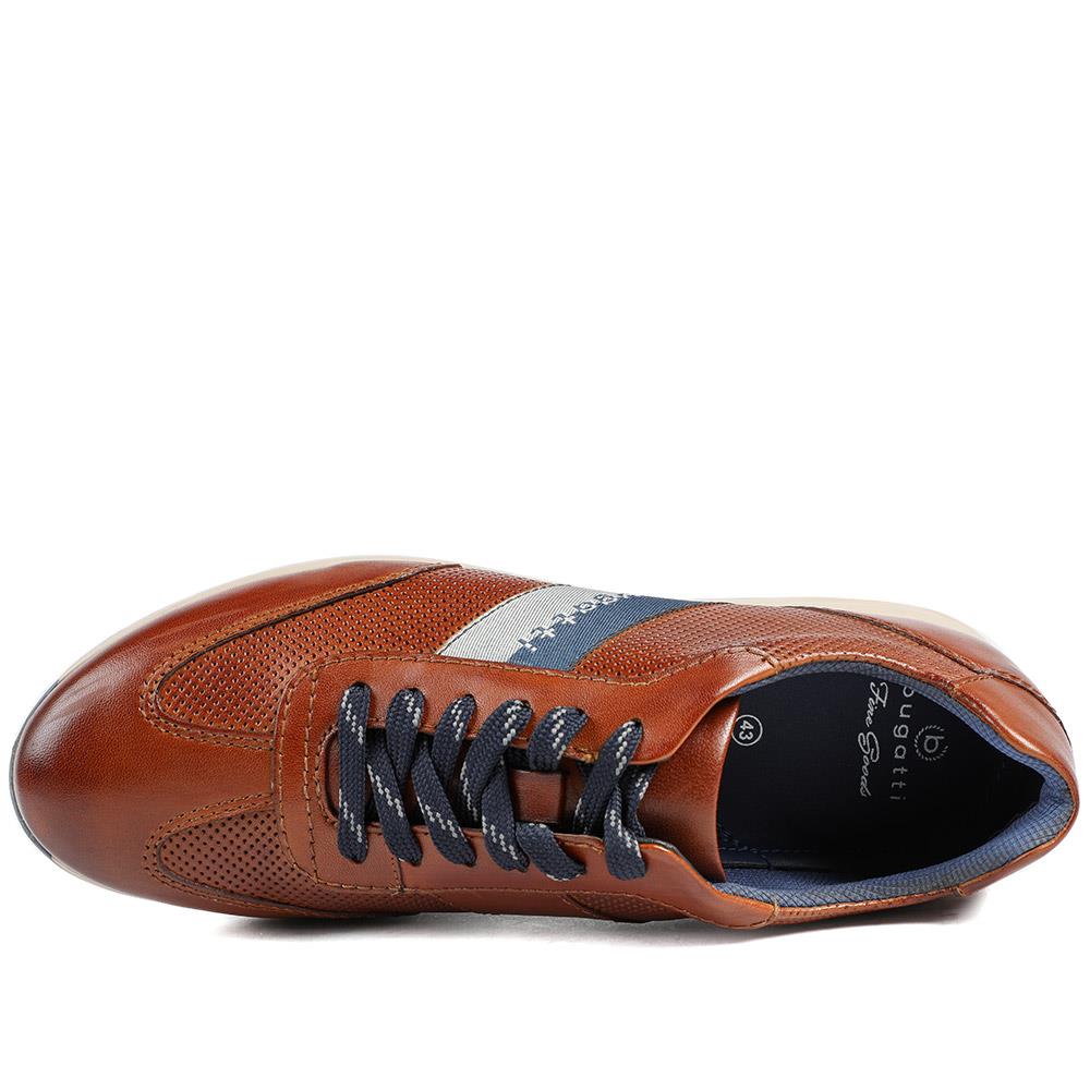 Bugatti Leather Lace Up Trainers - BUG43515 / 329 257 - Cognac - Image 5