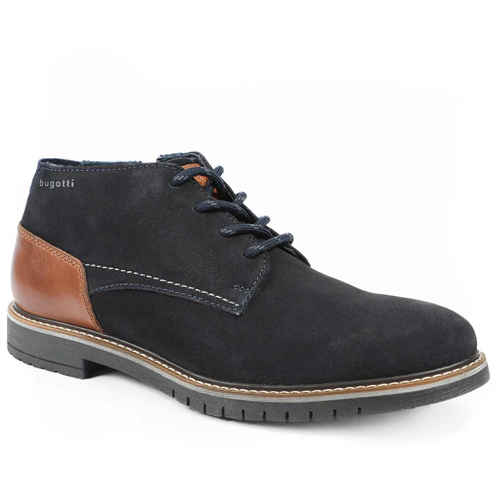 Bugatti Premium Leather Chukka Boots - BUG42508 / 328 318 - Navy Suede