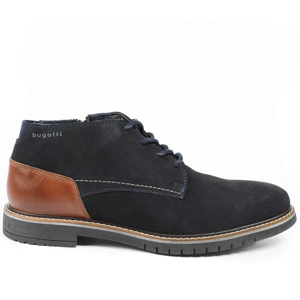Bugatti Premium Leather Chukka Boots - BUG42508 / 328 318 - Navy Suede - Image 2