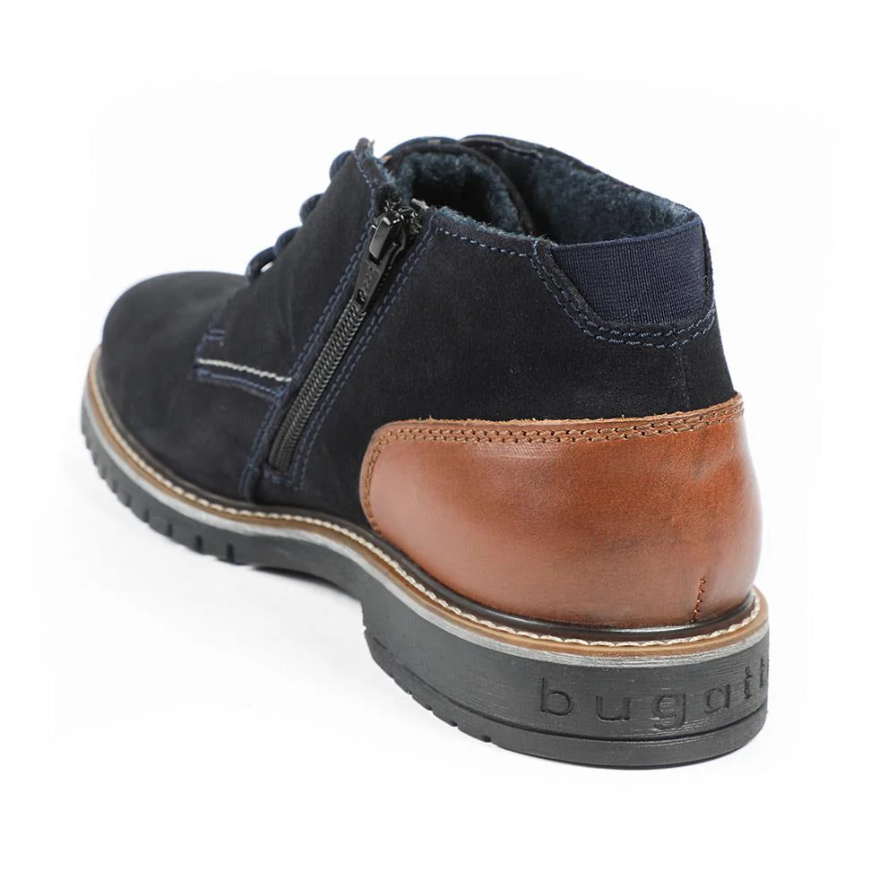 Bugatti Premium Leather Chukka Boots - BUG42508 / 328 318 - Navy Suede - Image 3