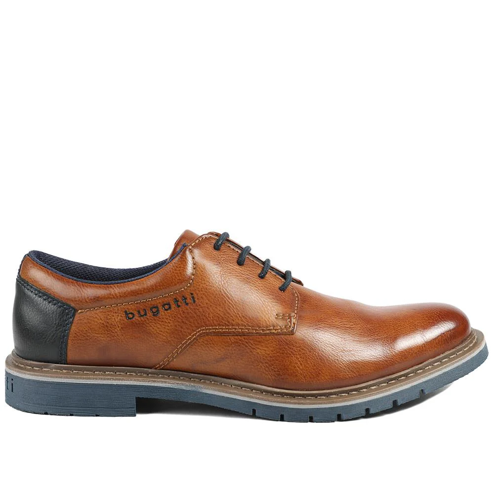 Bugatti Smart Leather Lace Up Shoes - BUG43512 / 328 754 - Tan - Image 3