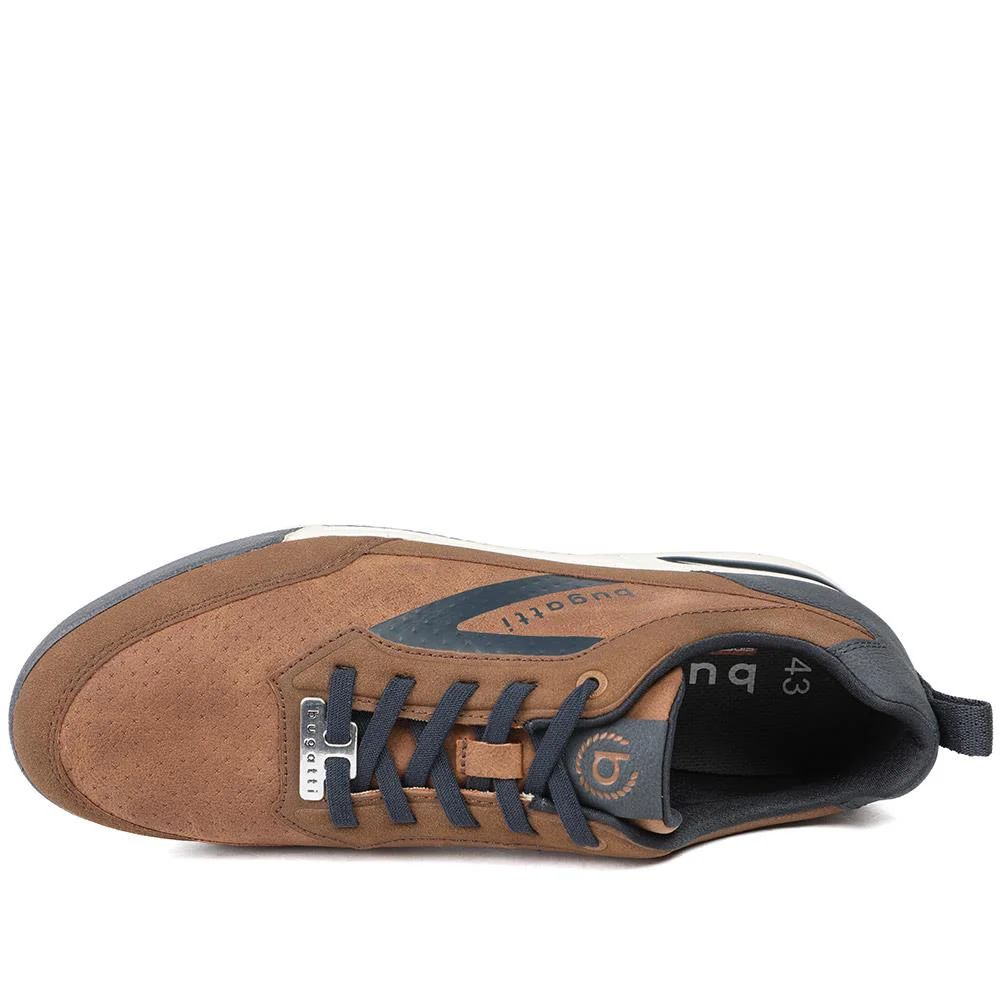 Bugatti Trevor Leather Lace Up Trainers - BUG43514 / 329 255 - Tan - Image 4