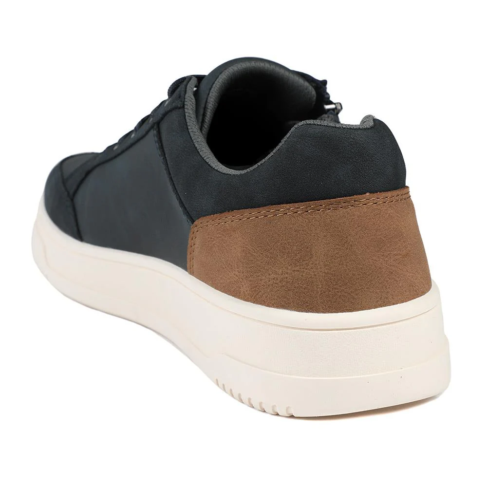 Bugatti Zip Fasten Leather Trainers - BUG43508 / 328 748 - Navy - Image 4