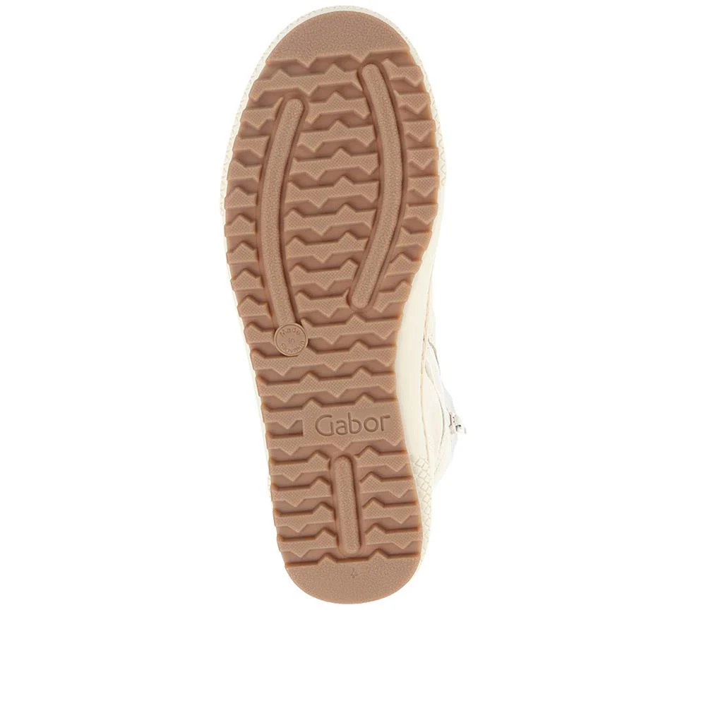 Bulner High Top Leather Trainers - GAB34515 / 320 630 - Cream - Image 5
