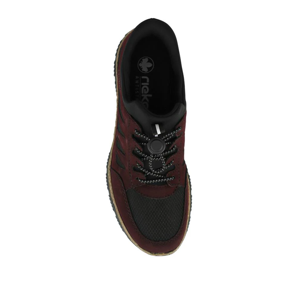 Bungee Lace Slip On Trainers - RKR42512 / 327 798 - Burgundy - Image 4