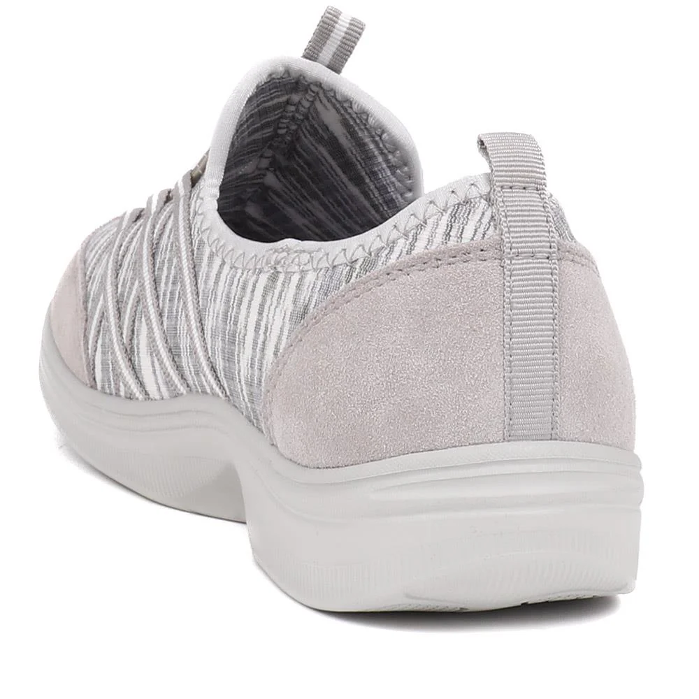 Extra-Wide Bungee Lace Trainers - BIYANKA / 325 098 - Light Grey - Image 3