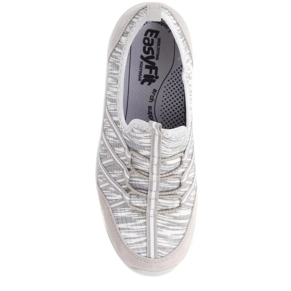 Extra-Wide Bungee Lace Trainers - BIYANKA / 325 098 - Light Grey - Image 5
