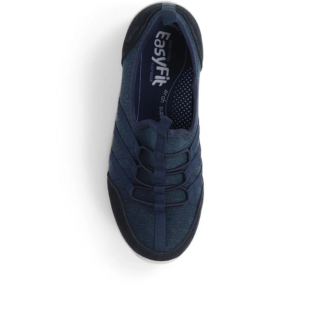 Extra-Wide Bungee Lace Trainers - BIYANKA / 325 098 - Navy - Image 5