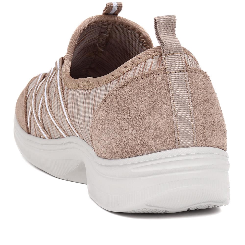 Extra-Wide Bungee Lace Trainers - BIYANKA / 325 098 - Taupe Multi - Image 3