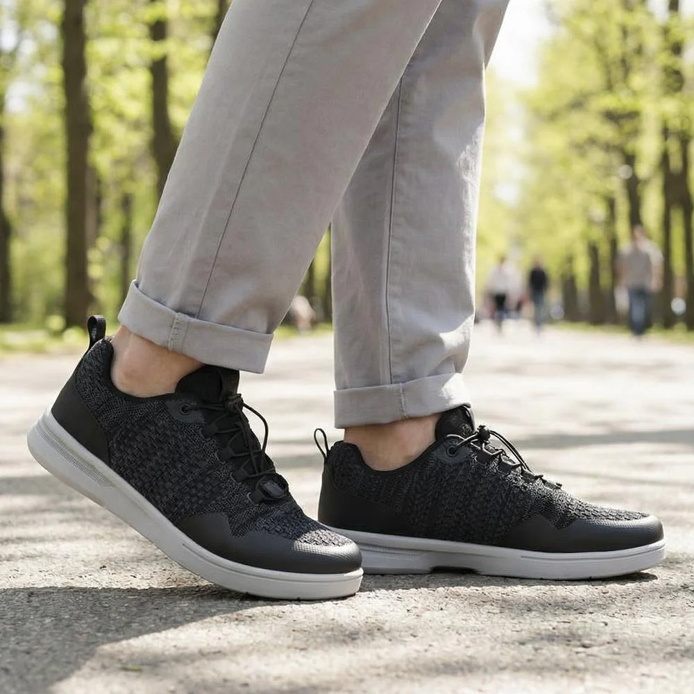 Bungee-Laced Memory Foam Shoes - BOJIE41027 / 327 404 - Black - Image 2