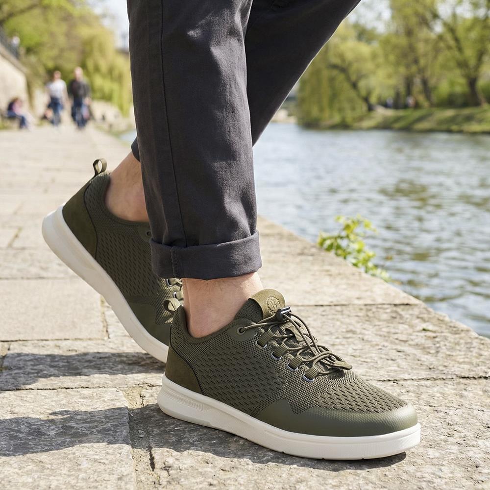 Bungee-Laced Memory Foam Shoes - BOJIE41027 / 327 404 - Khaki - Image 2