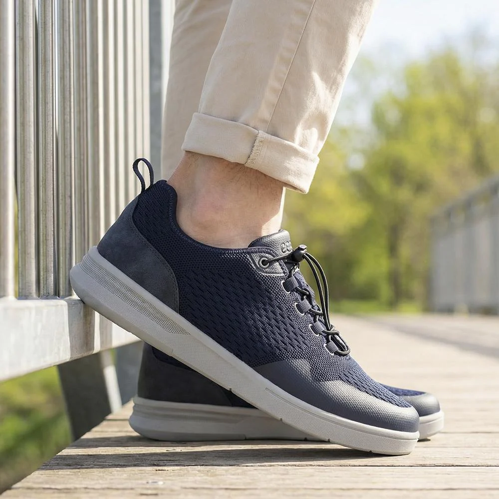 Bungee-Laced Memory Foam Shoes - BOJIE41027 / 327 404 - Navy - Image 2