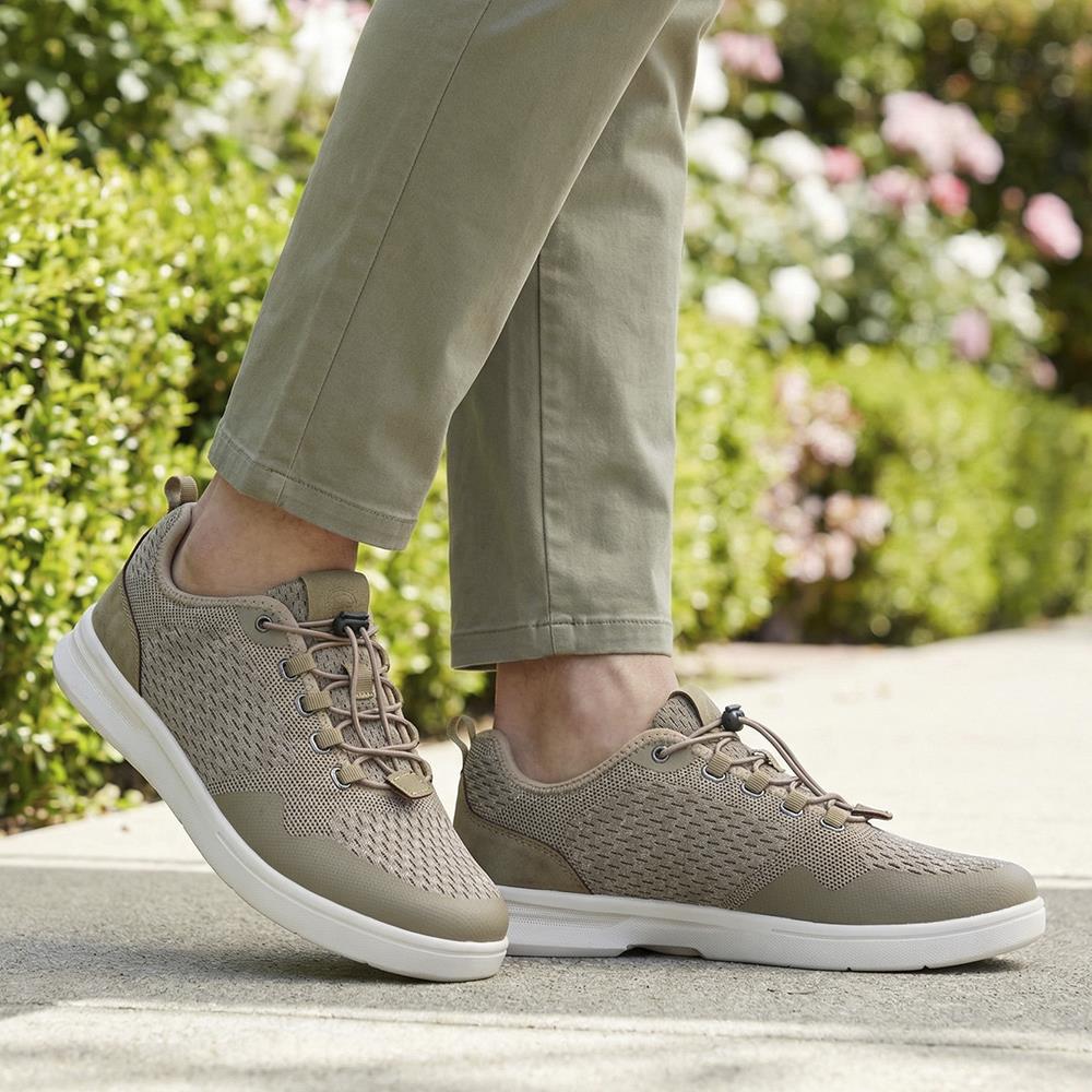 Bungee-Laced Memory Foam Shoes - BOJIE41027 / 327 404 - Taupe - Image 2