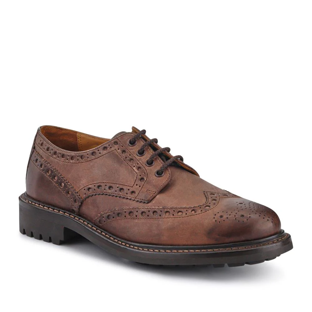 Bushwick Goodyear Welted Leather Brogues - BUSHWICK / 319 886 - Dark Brown - Image 2